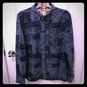 Divided by H&M Men’s S Bandana Print Denim Shirt